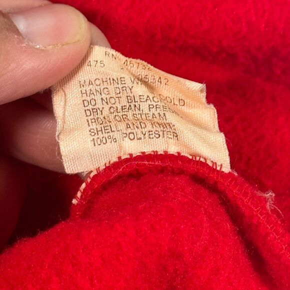 Vintage San Francisco 49ers Fleece Jacket Adult Large Red Chalk Line NFL 90's‎ - Picture 8 of 10